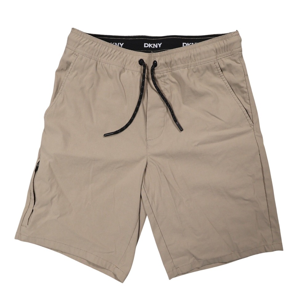 DKNY Hybrid Shorts‎ Casual Athletic Drawstring Khaki Beige Men's Size Small